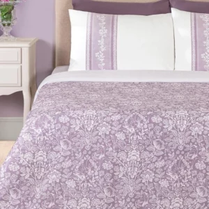 Florent Single Ranforce Printed Duvet Cover Set - Purple