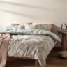 Versailles Double Printed Duvet Cover Set Beige Turquoise